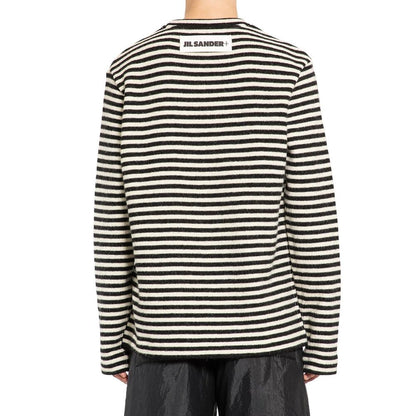 Jil Sander White Wool Long Sleeve T-Shirt