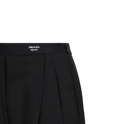 Prada Black Mohair Casual Pants
