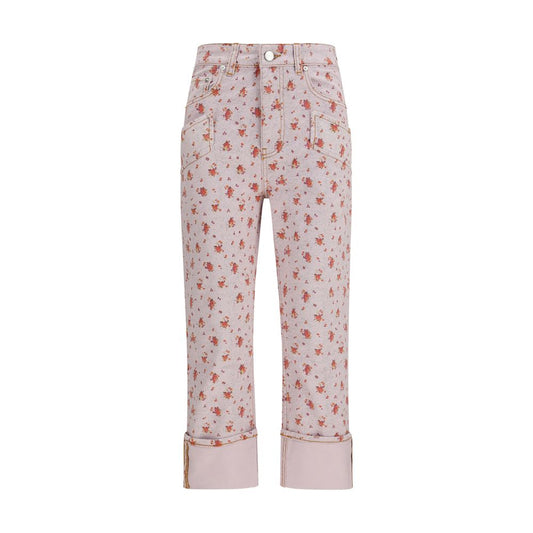 Ganni Multicolor Cotton Cropped Pants