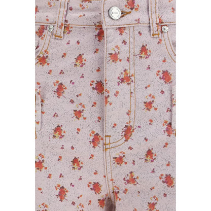 Ganni Multicolor Cotton Cropped Pants