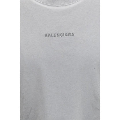 Balenciaga Gray Cotton T-Shirt