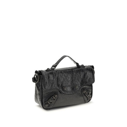 Balenciaga Black Lamb Ovis Aries Aries Shoulder Bag