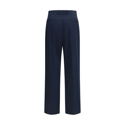 Valentino Blue Cotton Casual Pants