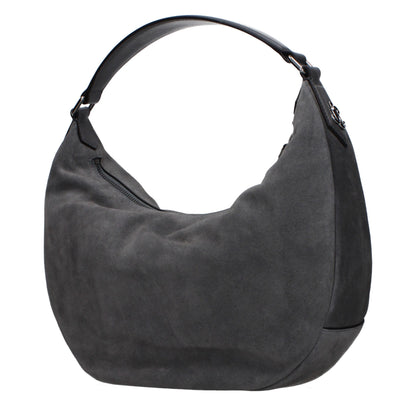 Jimmy Choo Gray Leather Shoulder Bag