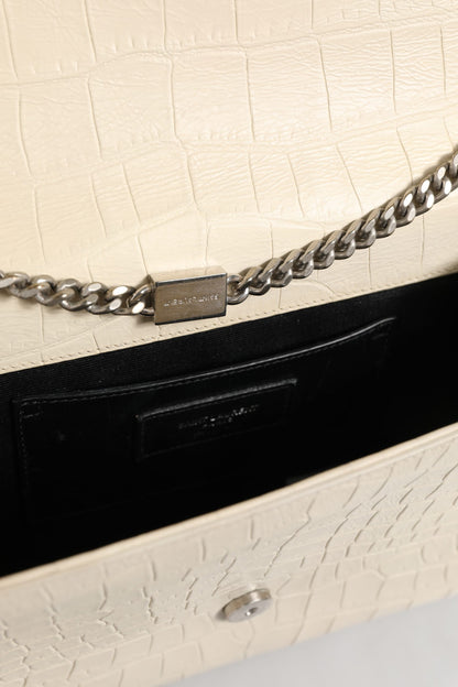 Saint Laurent Kate Tassel Small Croc-Embossed Leather