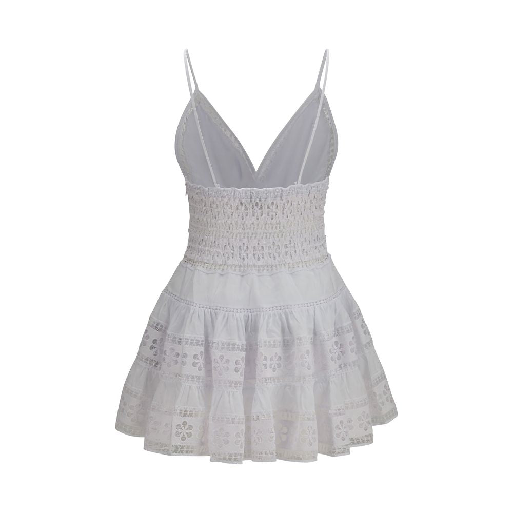 Charo Ruiz White Cotton Casual Dress