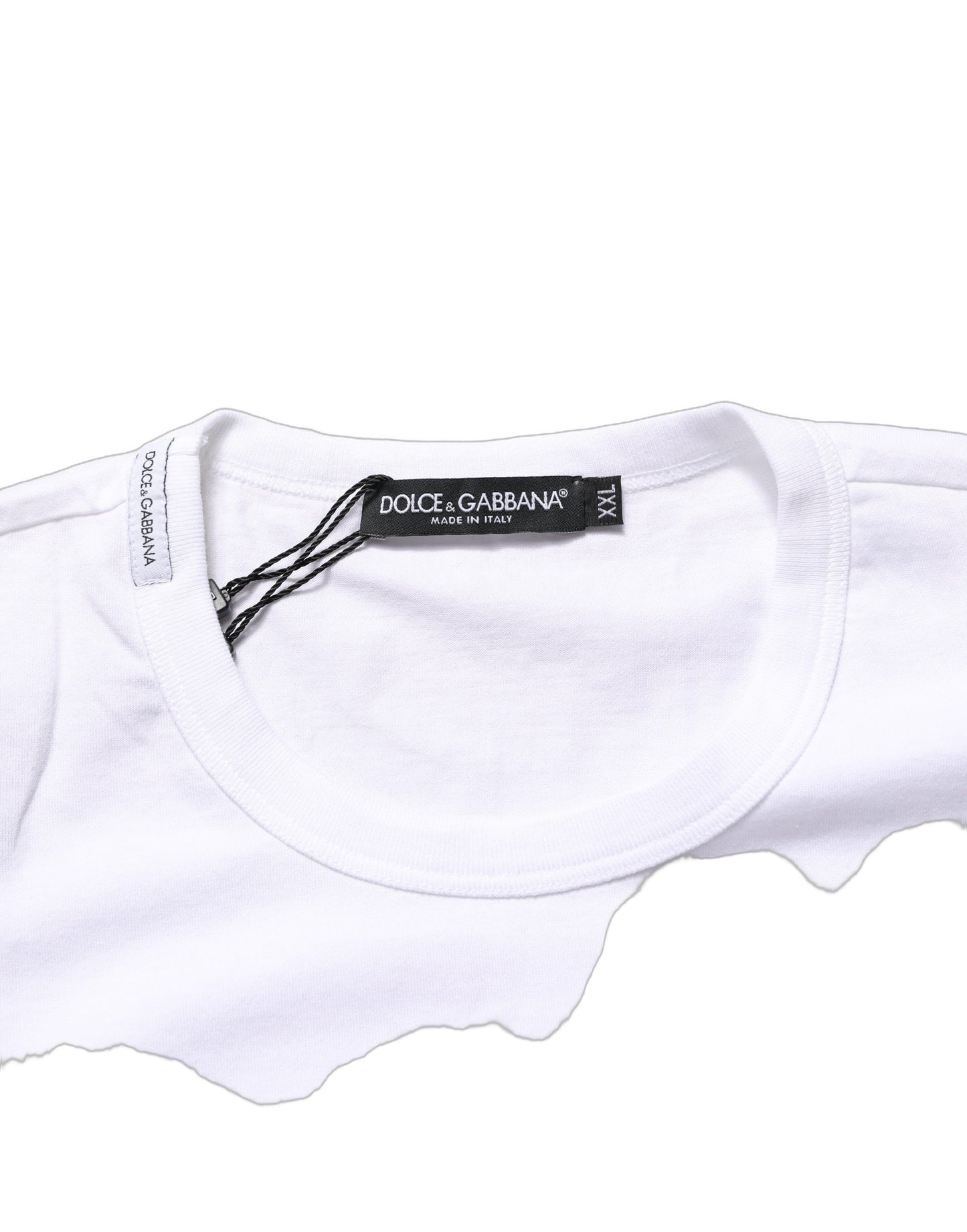 Dolce & Gabbana White D&G PRINCE I WAS THERE Crew Neck T-shirt