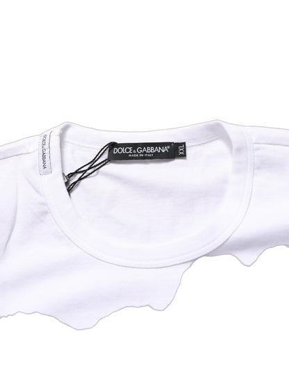 Dolce & Gabbana White D&G PRINCE I WAS THERE Crew Neck T-shirt