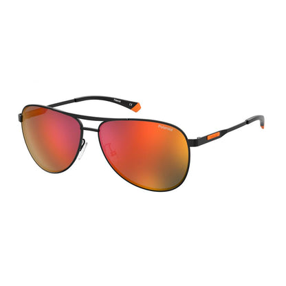 Polaroid Black Stainless Steel Sunglasses