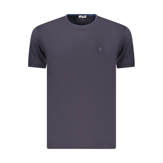 Coveri Moving Blue Cotton Men's T-Shirt