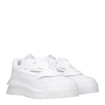 Versace White Leather Sneakers