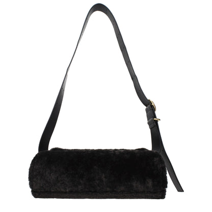Jil Sander Black Fur Crossbody Bag