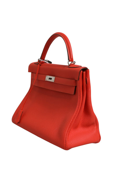 Hermès Kelly 32 Two-Way Handbag with Palladium Hardware