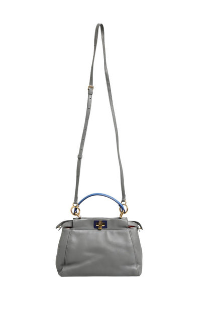 Fendi Mini Peekaboo Blue Grey