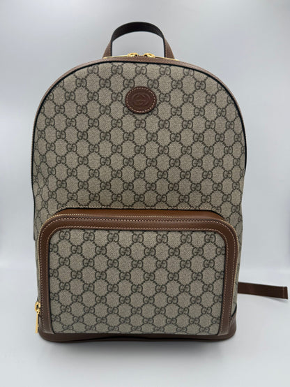 Gucci GUCCI GG Supreme and Leather Backpack