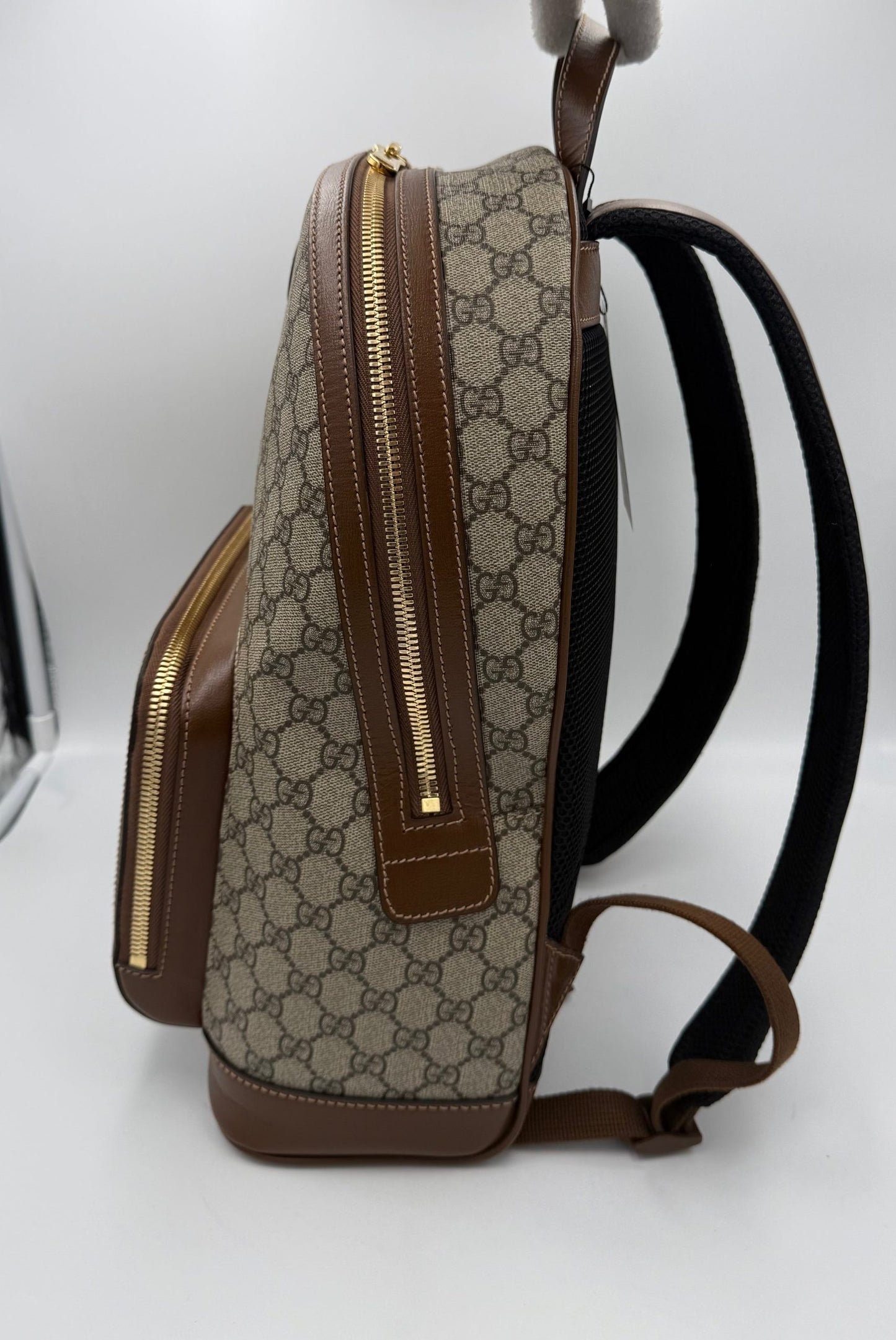 Gucci GUCCI GG Supreme and Leather Backpack
