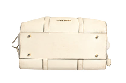 Burberry Chalk White Large Leather Tote Bag