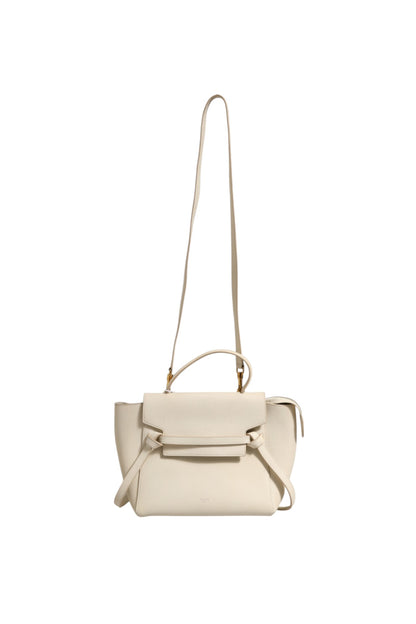 Celine Nano Belt Bag Grained Calfskin Chalk