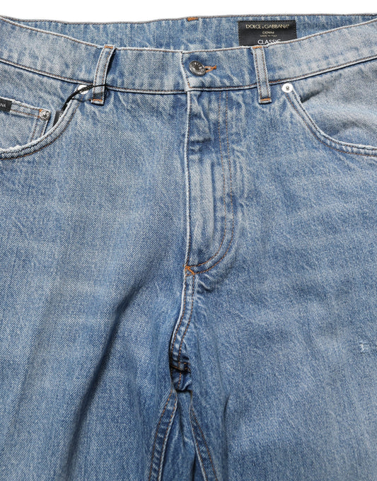 Dolce & Gabbana Light Blue Washed MidWaist Classic Denim Jeans