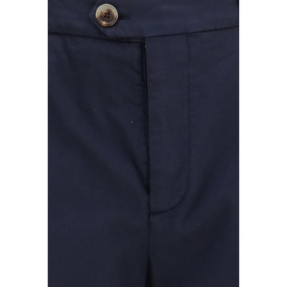 Brunello Cucinelli Black Cotton Chino Pants