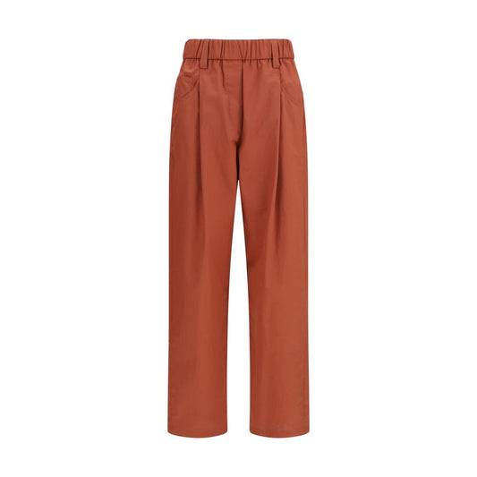 Brunello Cucinelli Orange Cotton Casual Pants