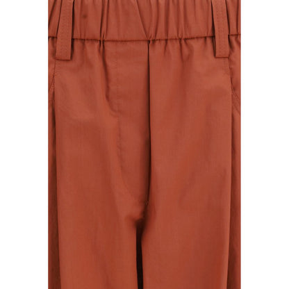 Brunello Cucinelli Orange Cotton Casual Pants