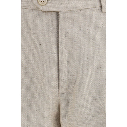 Brunello Cucinelli Beige Silk Two-Piece Suit