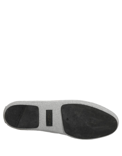Dolce & Gabbana Gray Crown Rose Angel Embroidery Loafer Shoes
