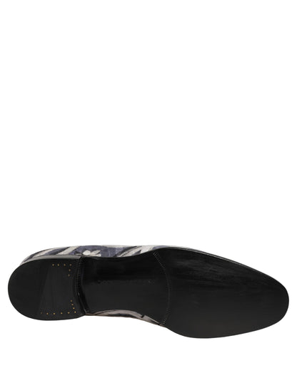 Dolce & Gabbana Multicolor Floral Tapestry Embroidery Loafer Shoes