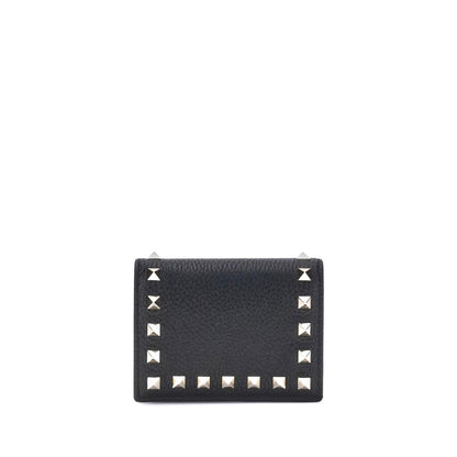 Valentino Garavani Black Calf Leather Bos Taurus Wallet