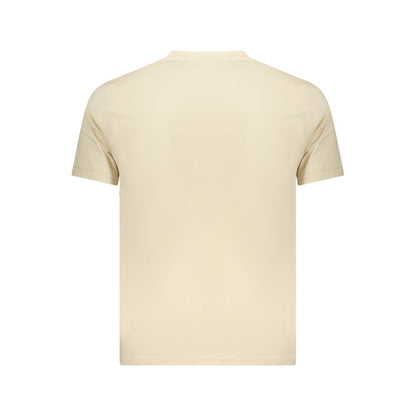 Coveri Moving Beige Cotton Mens T-Shirt