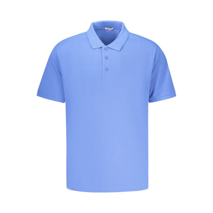 Rifle Blue Cotton Men's Polo
