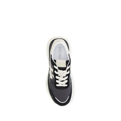 Premiata Black Nylon Athletic Sneakers