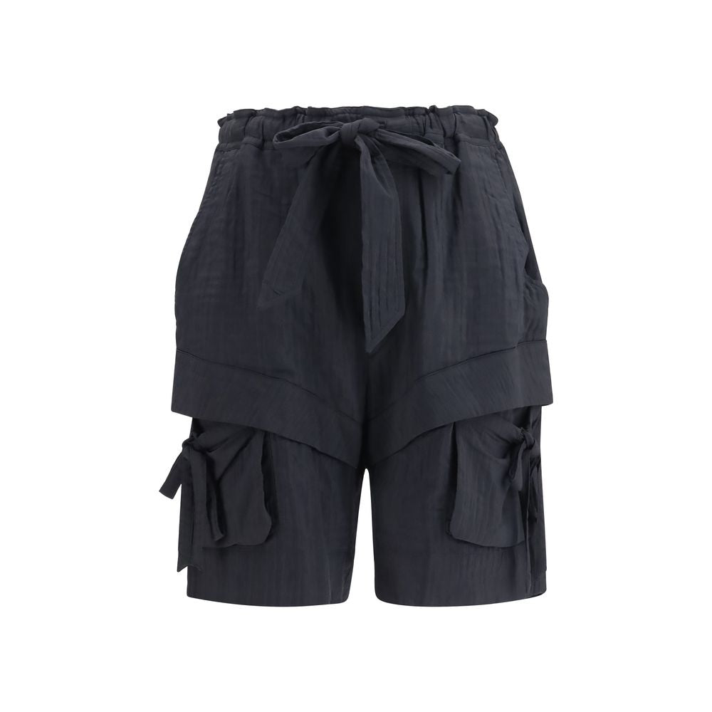 Marant Etoile Black Viscose Bermuda Shorts