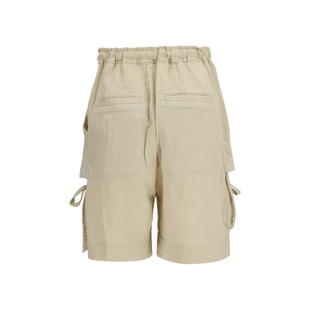 Marant Etoile Beige Viscose Bermuda Shorts