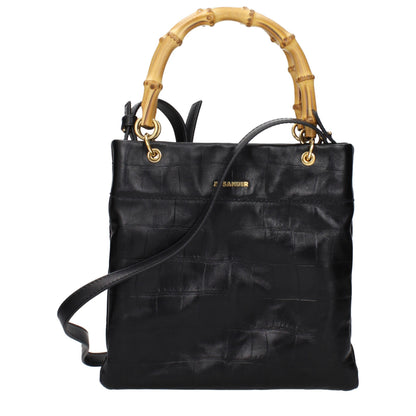 Jil Sander Black Leather Handbag