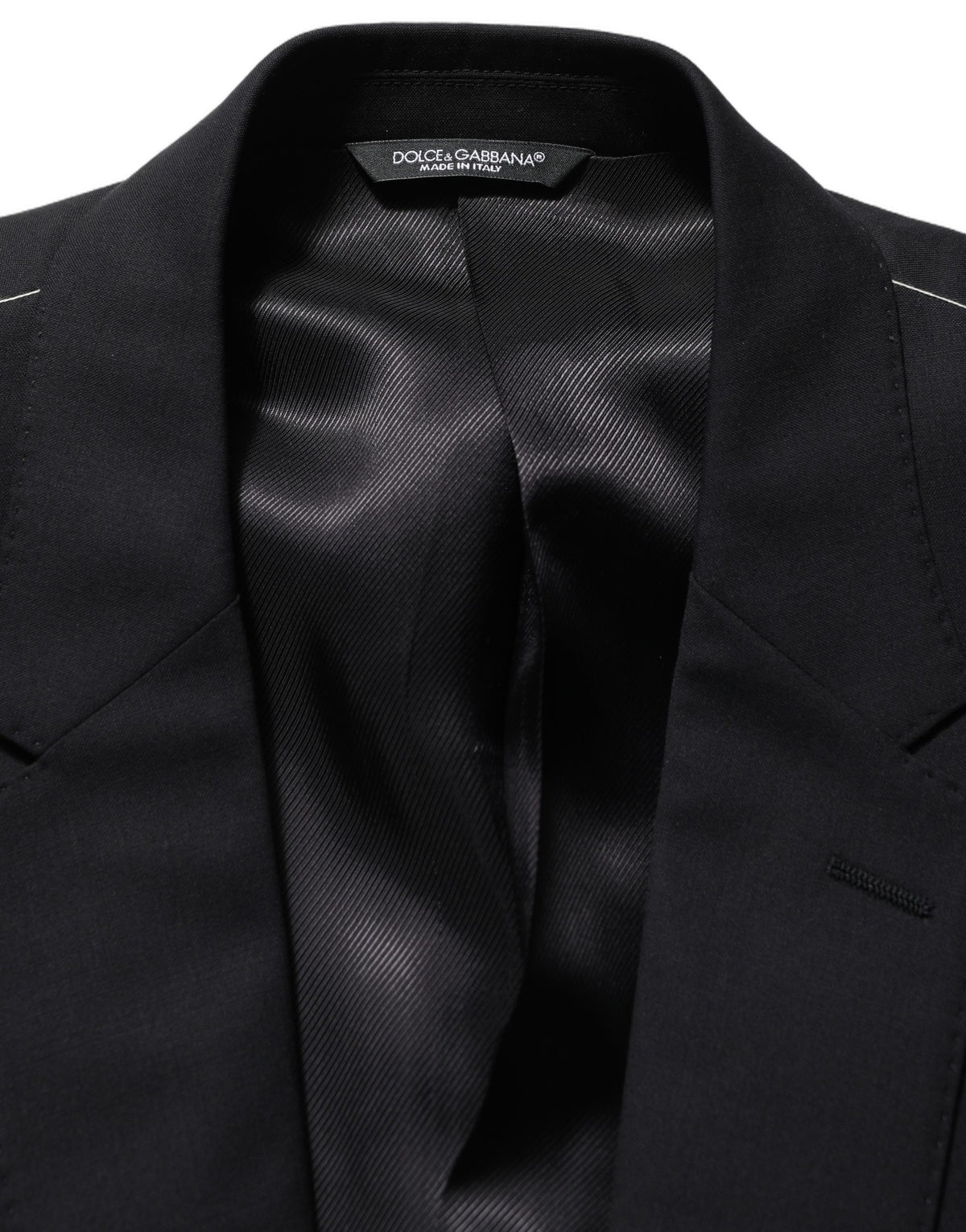Dolce & Gabbana Dunkelblauer Einreihiger Blazer aus Wolle