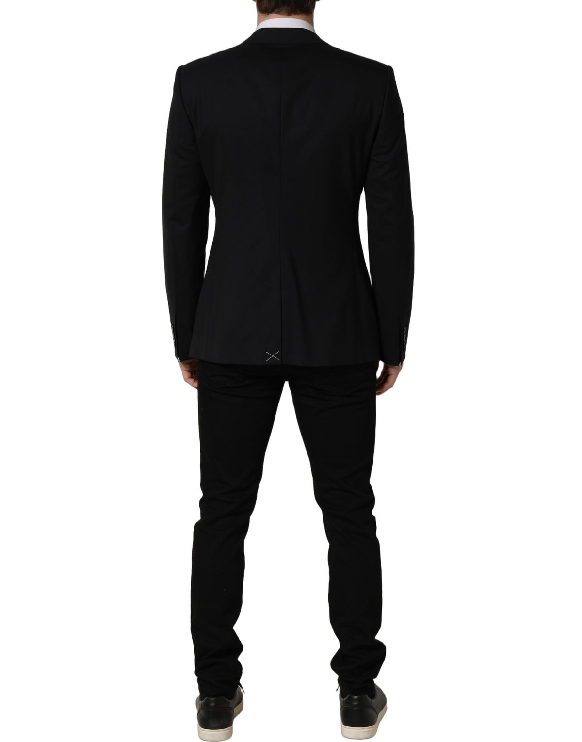 Dolce & Gabbana Dunkelblauer Einreihiger Blazer aus Wolle