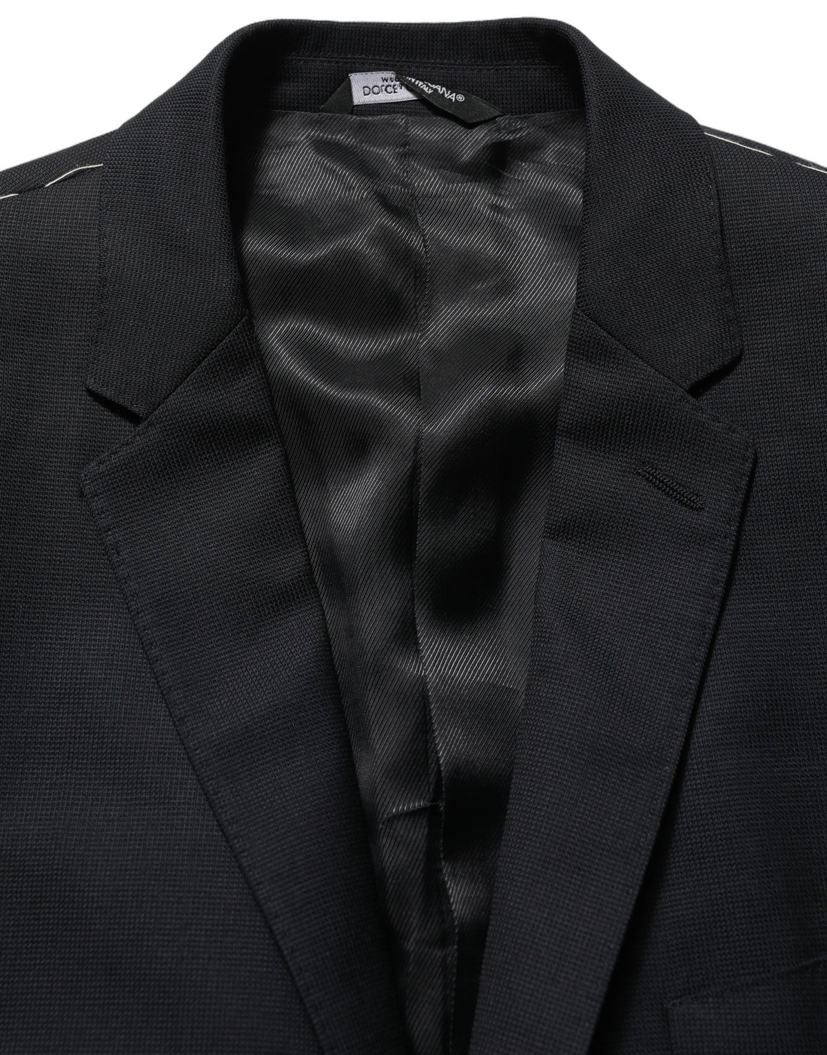 Dolce & Gabbana Dunkelblauer Einreihiger Blazer aus Wolle