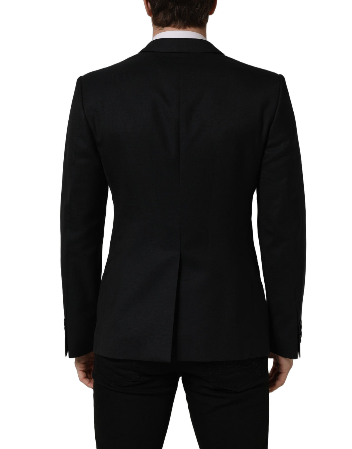 Dolce & Gabbana Dunkelblauer Einreihiger Blazer aus Wolle
