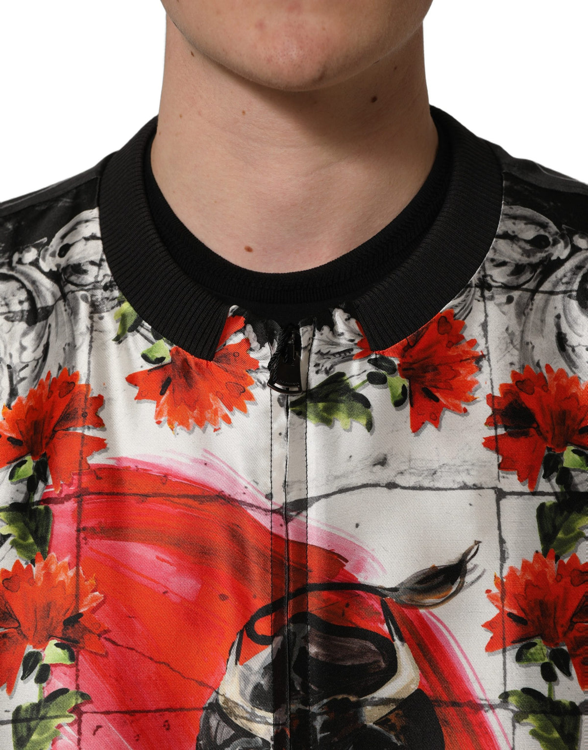 Dolce & Gabbana Bomberjacke mit Majolika-Stier-Print in Multicolor