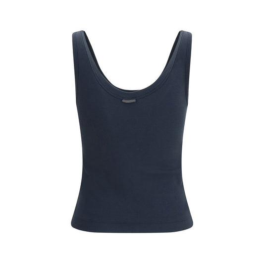 Brunello Cucinelli Blue Cotton T-Shirt