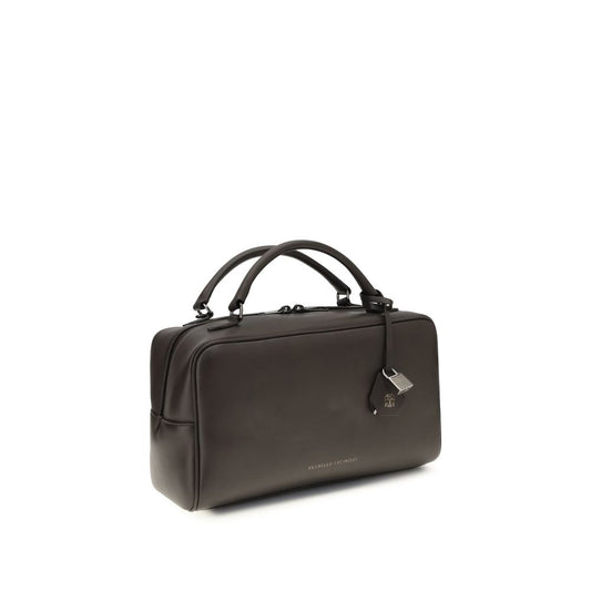 Brunello Cucinelli Brown Calf Leather Bos Taurus Handbag