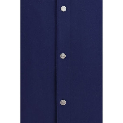 Brunello Cucinelli Blue Cashmere Full-Length Jacket