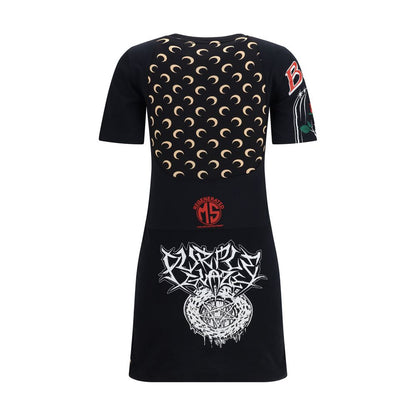 Marine Serre Black Cotton Casual Dress