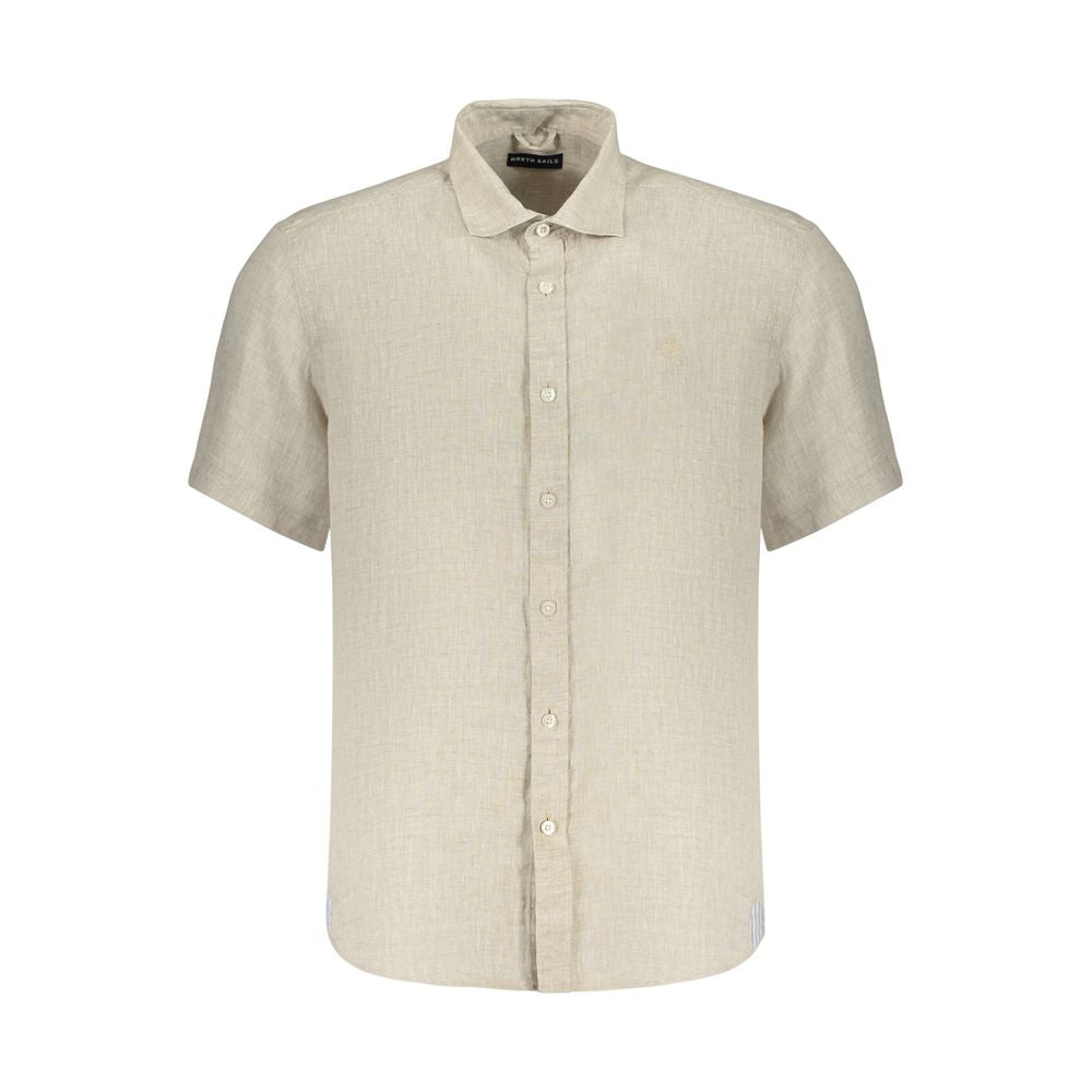 North Sails Beige Linen Shortsleeve Shirt