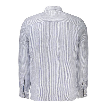 North Sails Blue Linen Pattern Shirt