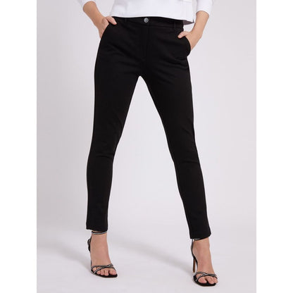 Guess Jeans Black Viscose Casual Pants