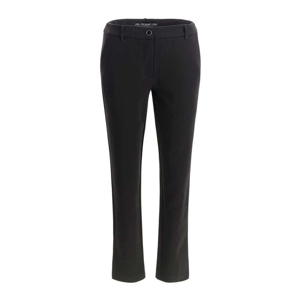 Guess Jeans Black Viscose Casual Pants