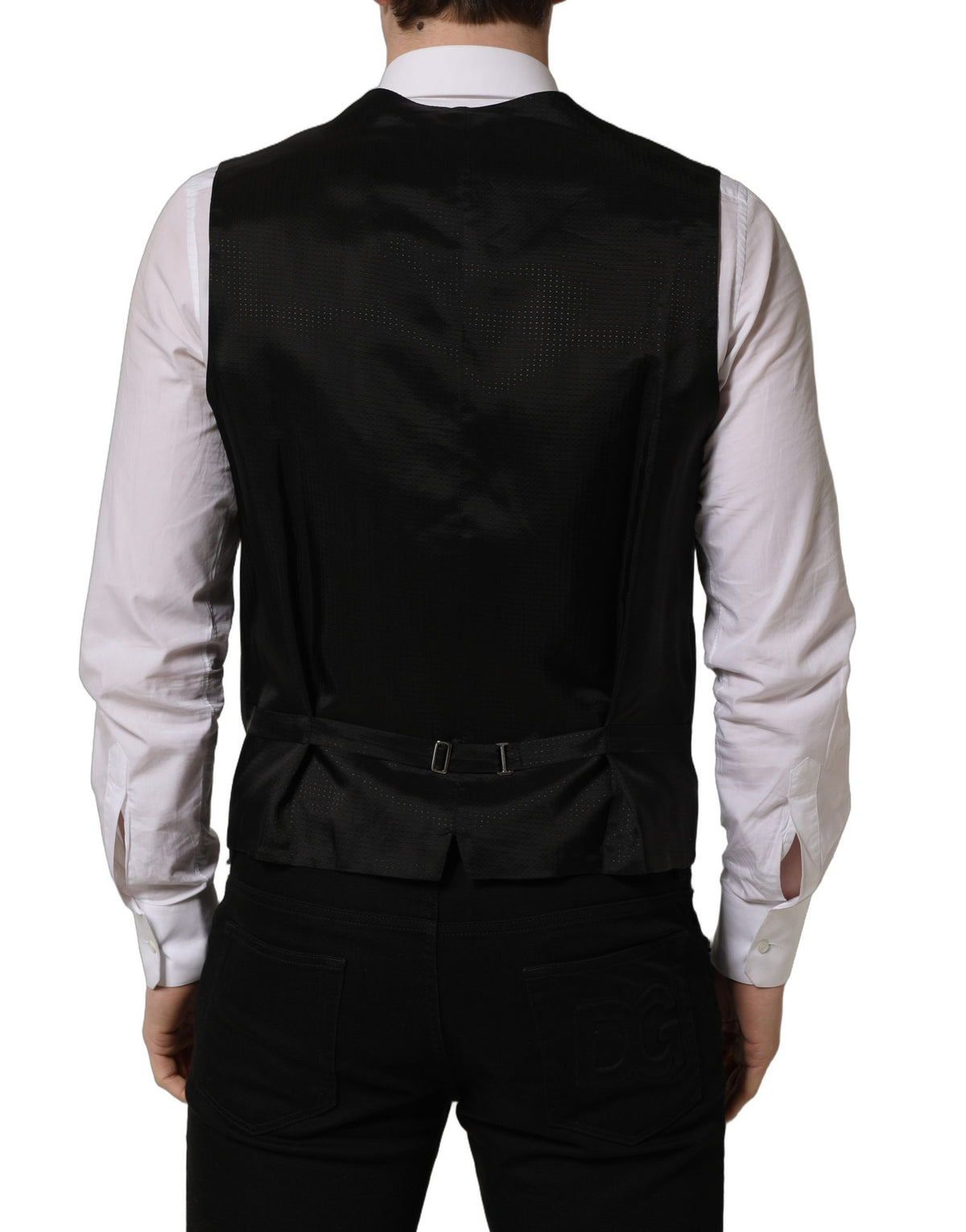 Dolce & Gabbana Schwarze einreihige Weste für Herren
